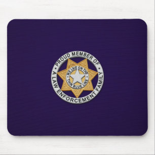 Thin Blue Line Badge Mouse Mat