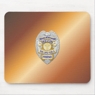 Thin Blue Line Badge Mouse Mat