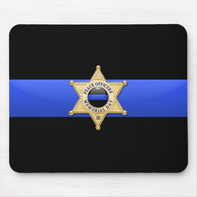 Thin Blue Line - Badge Mouse Mat (Front)