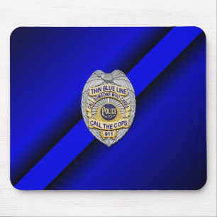 Thin Blue Line Badge Mouse Mat