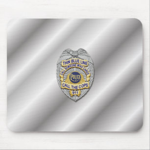 Thin Blue Line Badge Mouse Mat