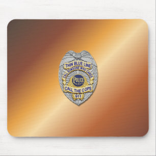 Thin Blue Line Badge Mouse Mat