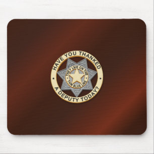 Thin Blue Line Badge Mouse Mat