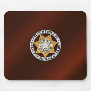 Thin Blue Line Badge Mouse Mat