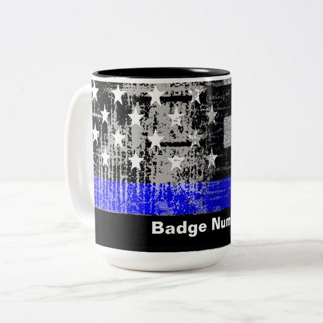 Thin Blue Line Badge# Mug (Front Left)