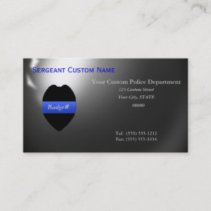 Thin Blue Line - Badge Number Business Card