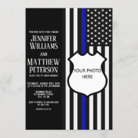 Thin Blue Line Badge Photo Insert