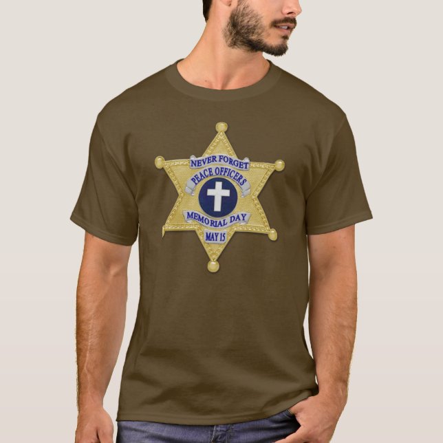 Thin Blue Line Badge T-Shirt (Front)