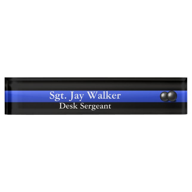 Thin Blue Line - Balls of Steel Nameplate (Front)