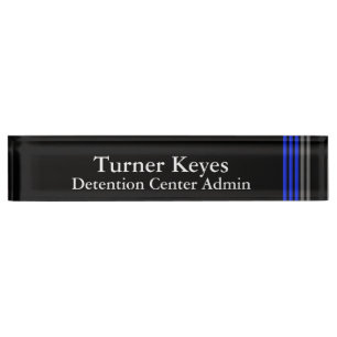 Thin Blue Line - Bars Nameplate