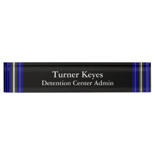 Thin Blue Line - Bars Nameplate