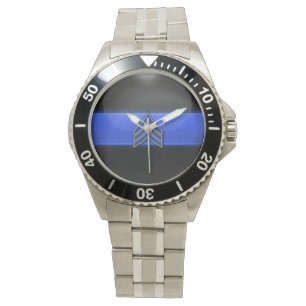 Thin Blue Line - Blue/Gold Sergeant Stripes Watch