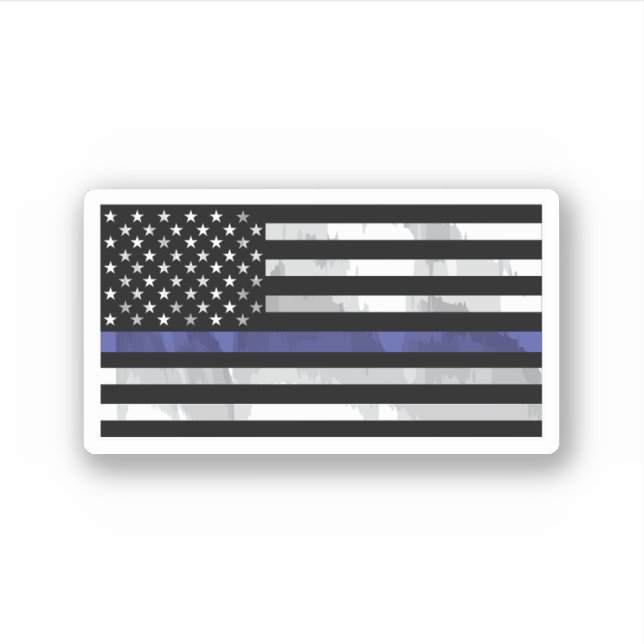 Thin-Blue-Line-Blue-Lives-Matter-Flag-Sticker (Front)