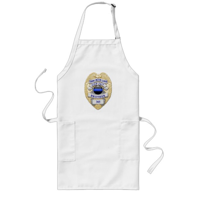 Thin Blue Line - Brother Long Apron (Front)