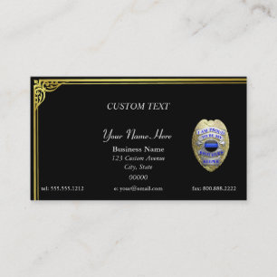 Thin Blue Line Brothers Keeper Badge Business Card