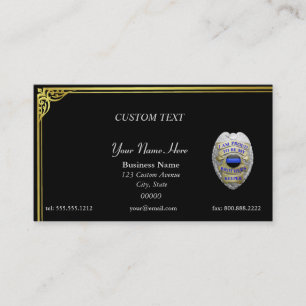 Thin Blue Line Brothers Keeper Badge Business Card