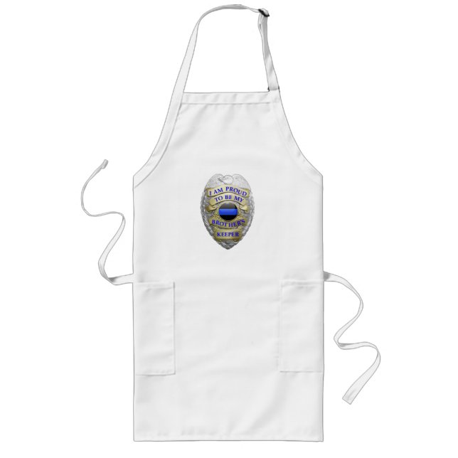 Thin Blue Line Brothers Keeper Badge Long Apron (Front)
