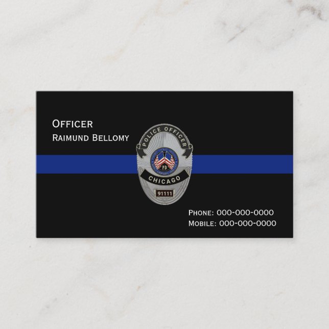 Thin Blue Line Business Card (Front)