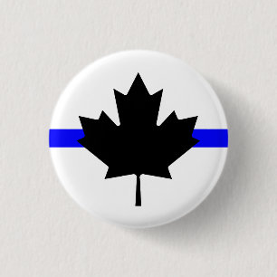 Thin blue line - Canada version 3 Cm Round Badge