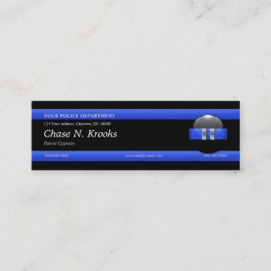 Thin Blue Line Captain Custom Business Card