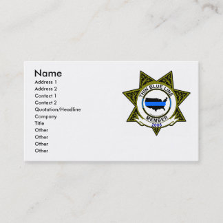 thin blue line Card