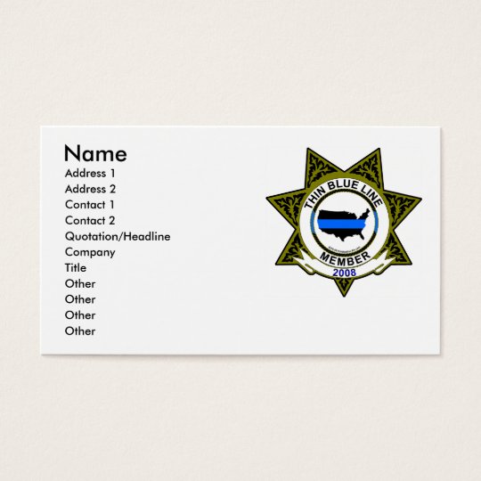 thin blue line Card