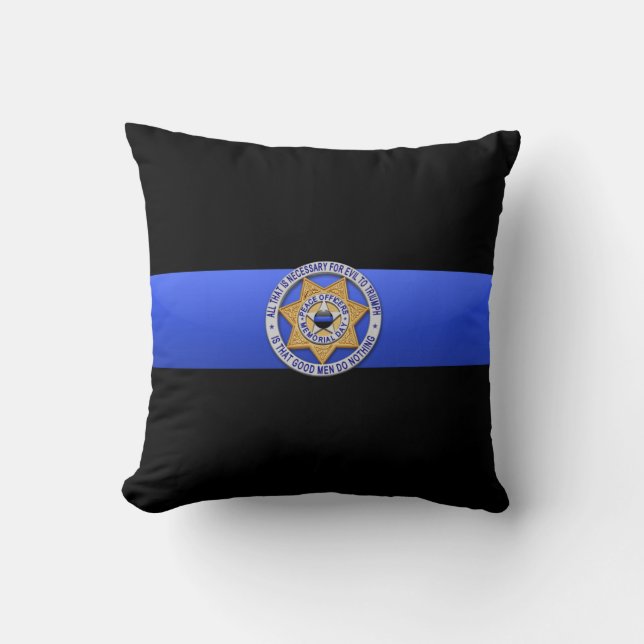 Thin Blue Line Cushion (Front)