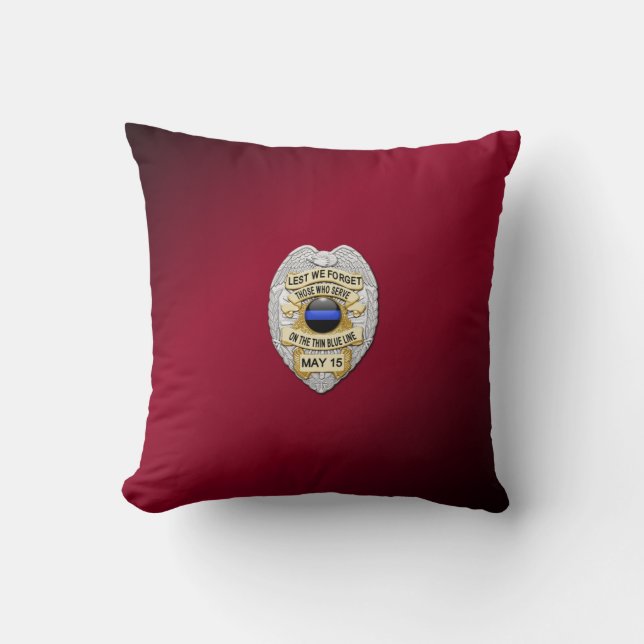 Thin Blue Line Cushion (Front)