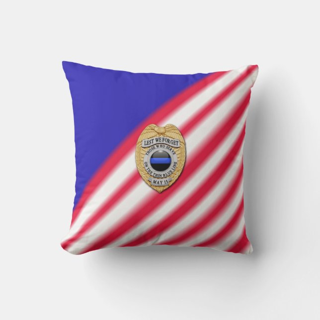 Thin Blue Line Cushion (Front)