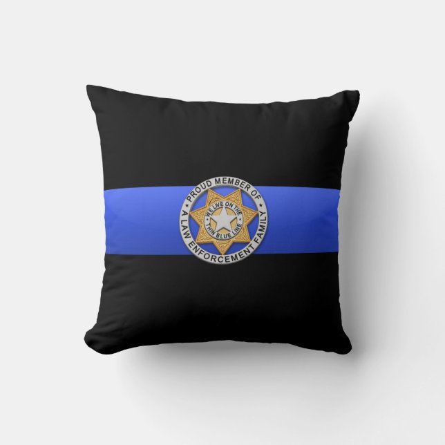 Thin Blue Line Cushion (Front)