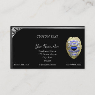 Thin Blue Line Custom Captain Business Card