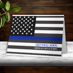 Thin Blue Line Custom Greeting Card