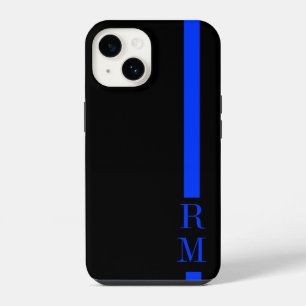 Thin Blue Line Custom Initials iPhone 14 Case