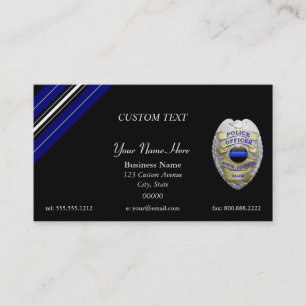 Thin Blue Line Custom Patch and Badge  Business Card