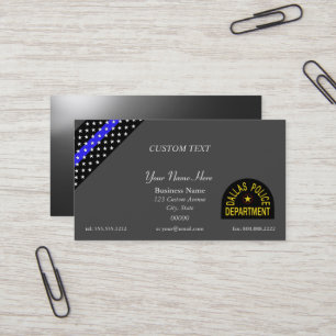 Thin Blue Line Dallas Police Business Card