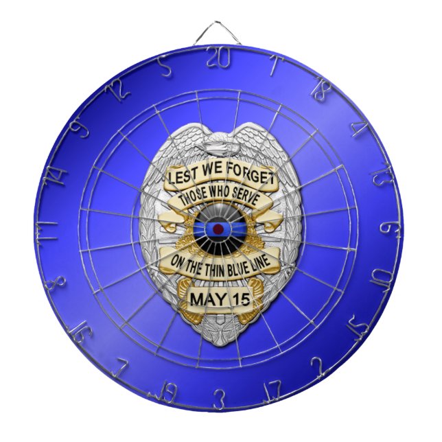 Thin Blue Line Dartboard (Front)
