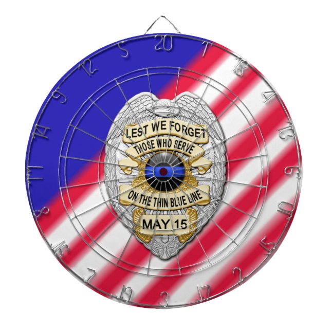 Thin Blue Line Dartboard (Front)