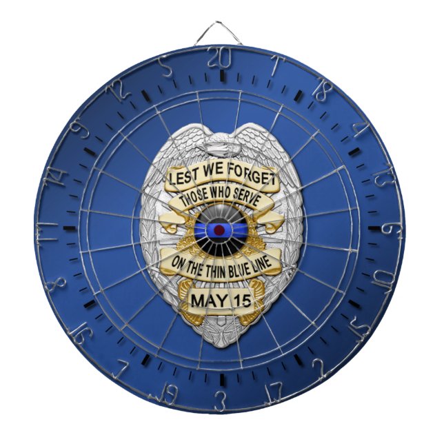 Thin Blue Line Dartboard (Front)