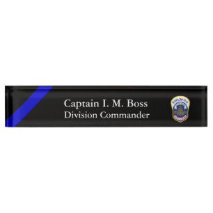 Thin Blue Line - DC Metro Patch Desk Name Plate