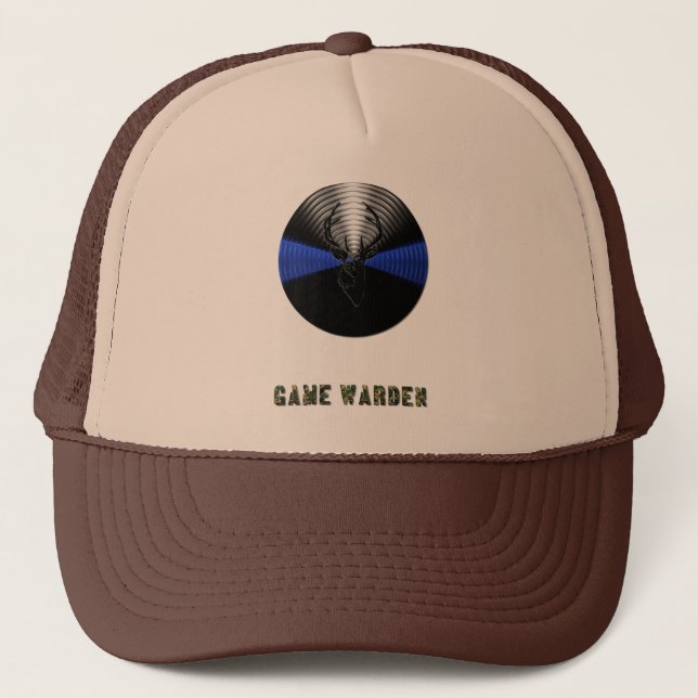 Thin Blue Line Divisional Symbol - Game Warden Trucker Hat (Front)