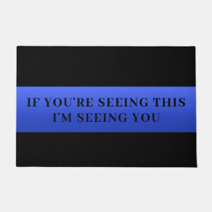 Thin Blue Line Doormat