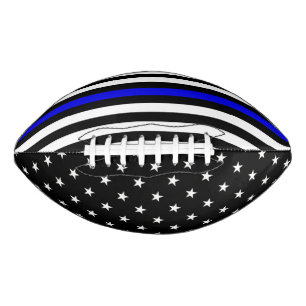 Thin Blue Line Flag American Football