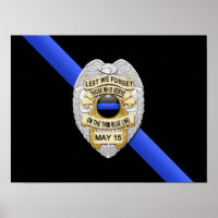Thin Blue Line Flag & Badge