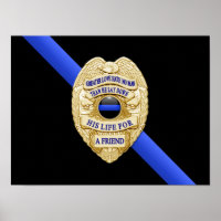 Thin Blue Line Flag & Badge