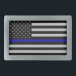 Thin Blue Line Flag Belt Buckle<br><div class="desc">Thin Blue Line Flag Belt Buckle</div>