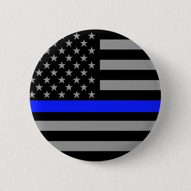 Thin Blue Line Flag Button (Front)