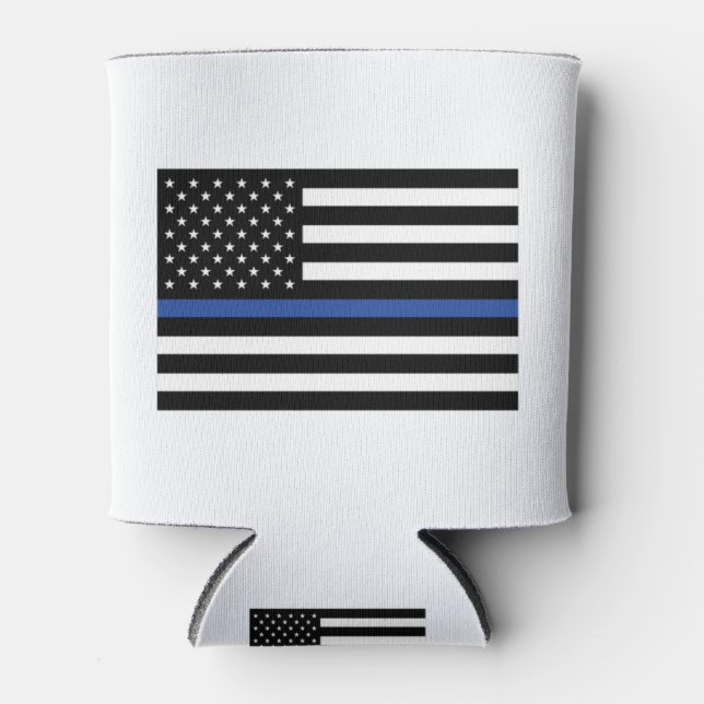 Thin Blue Line Flag Can Cooler (Front)