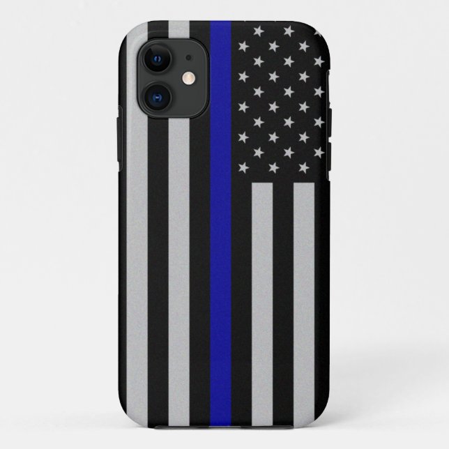 Thin Blue Line Flag Case-Mate iPhone Case (Back)