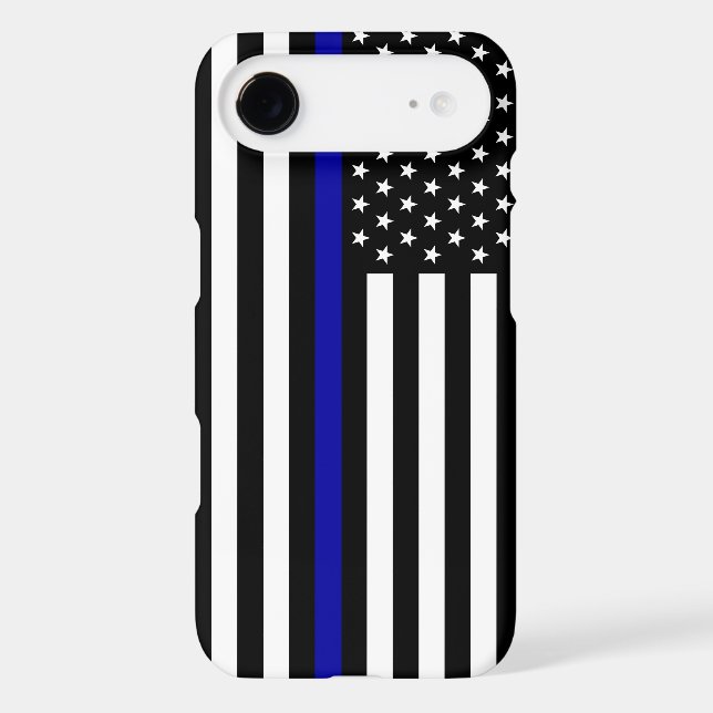 Thin Blue Line Flag Case-Mate iPhone Case (Back)