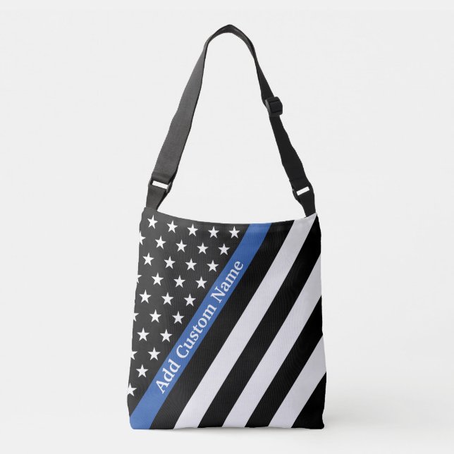Thin Blue Line Flag Crossbody Bag (Front)